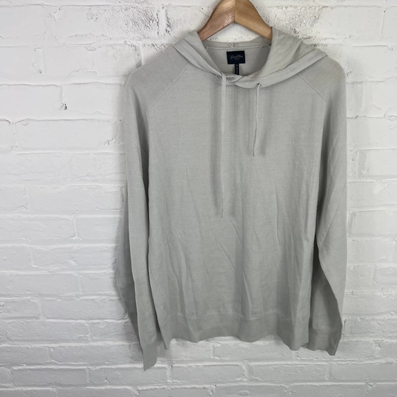 Good Man Brand Men's Drawstring Sweatshirt Hoodie Long Sleeve Gray Size Medium - Picture 1 of 5